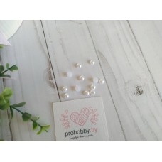 Полужемчуг 6 мм, цвет белый №129, 5 г